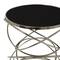 24" Open Ring Accent Table with Black Marble Top